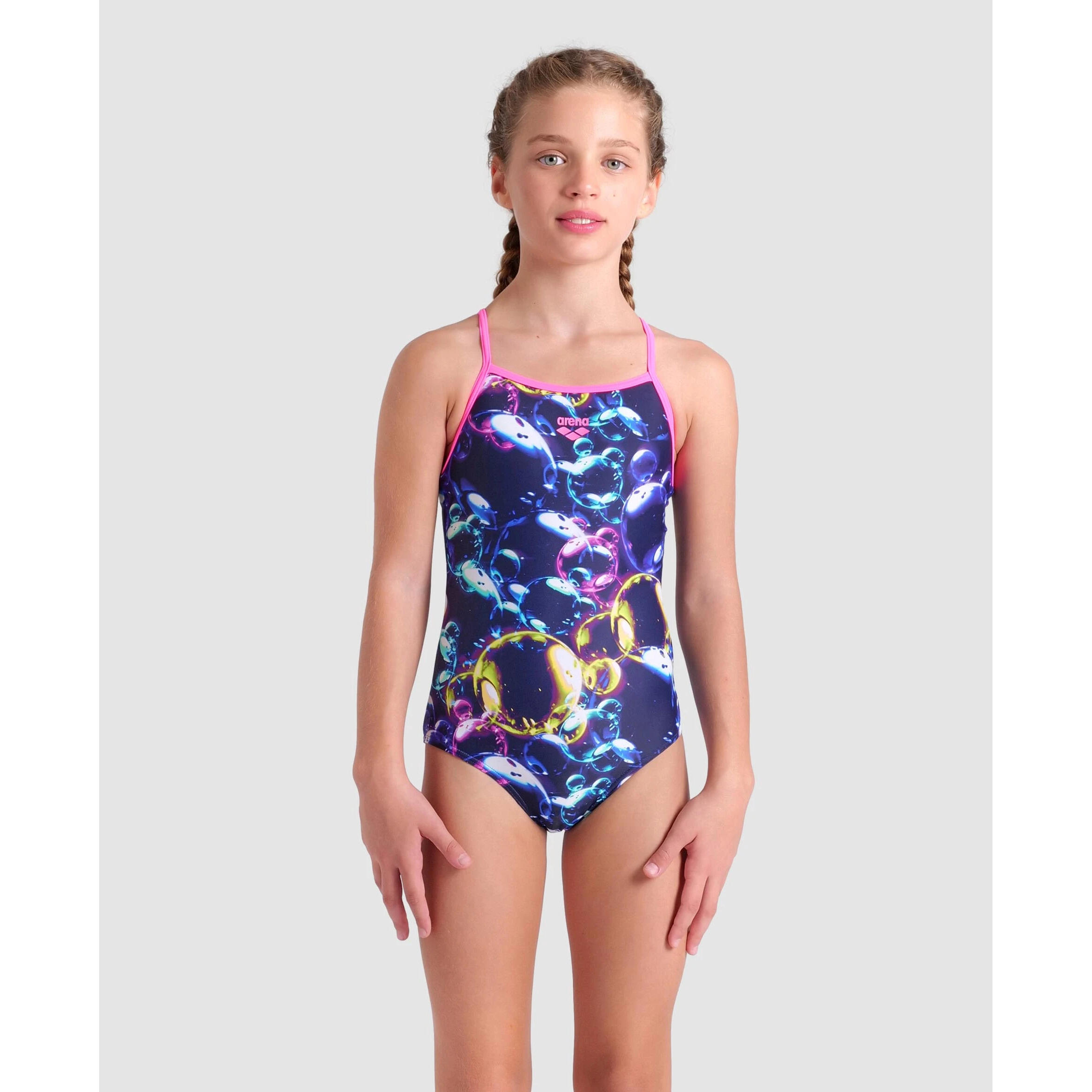 Dziewczęcy jednoczęściowy kostium kąpielowy Arena Light