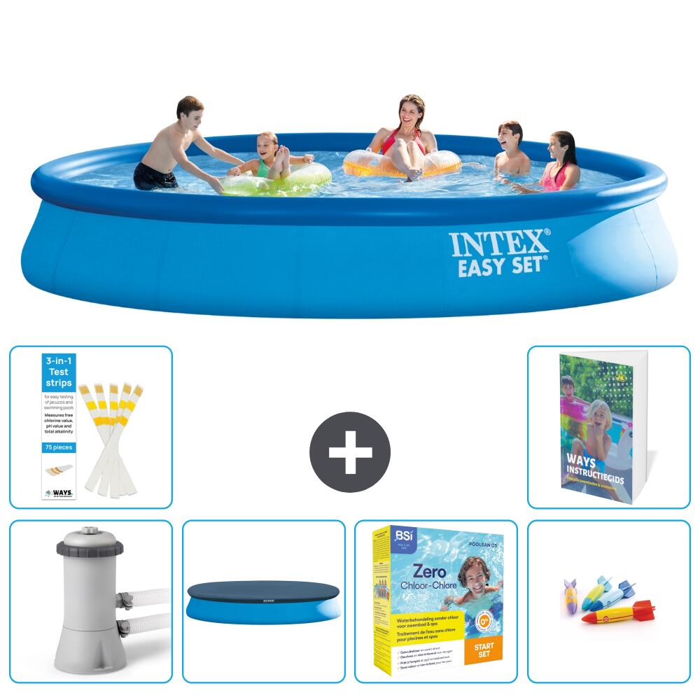 INTEX Basen Easy Set Okrągły - 457x84 cm - 7-częściowy S231