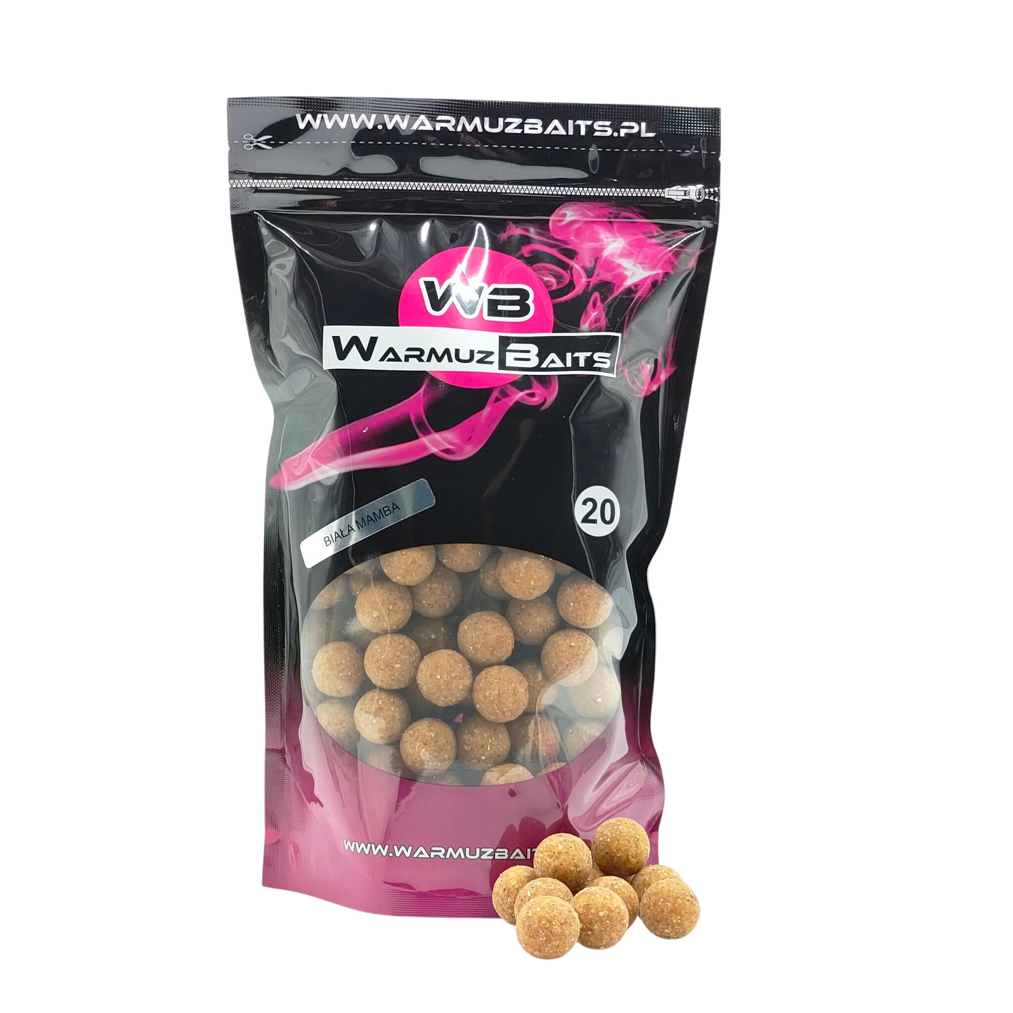 Kulki zanętowe 20mm Warmuz Baits Worek 900g BIAŁA MAMBA