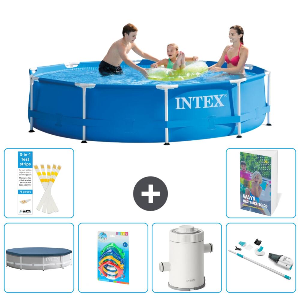 INTEX Basen ze stelażem Okrągły - 305x76 cm - 7-częściowy S95