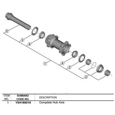 Kompletna oś piasty Shimano WH-RX570-TL-F12