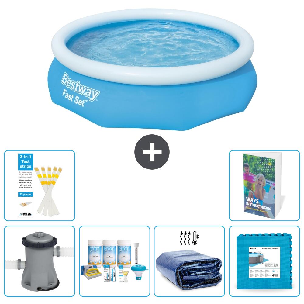BESTWAY Basen Fast Set Okrągły - 305x76 cm - 7-częściowy S188