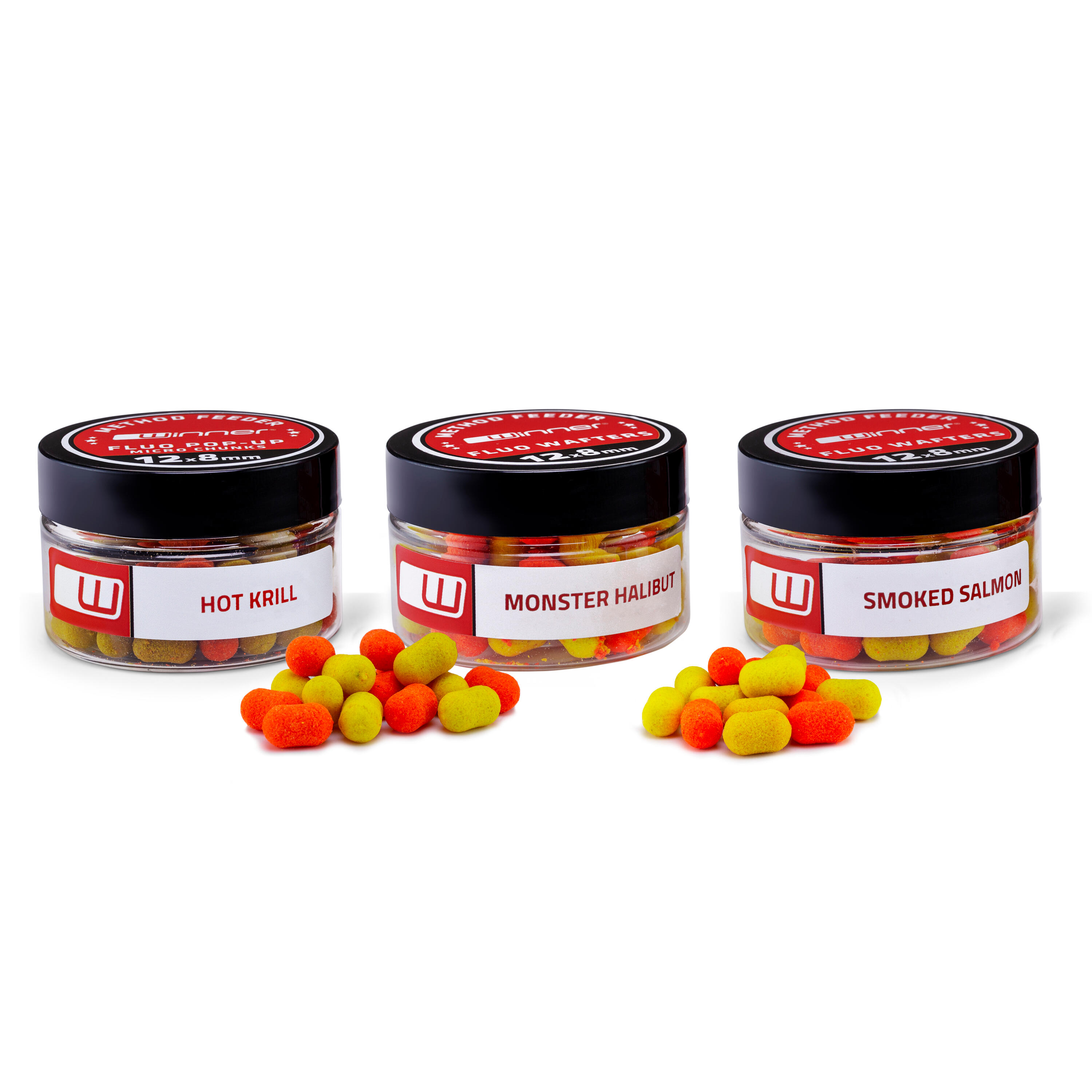 Fluo Wafters 20g – przynęty do metody Zestaw 3 sztuki Rybny Mix