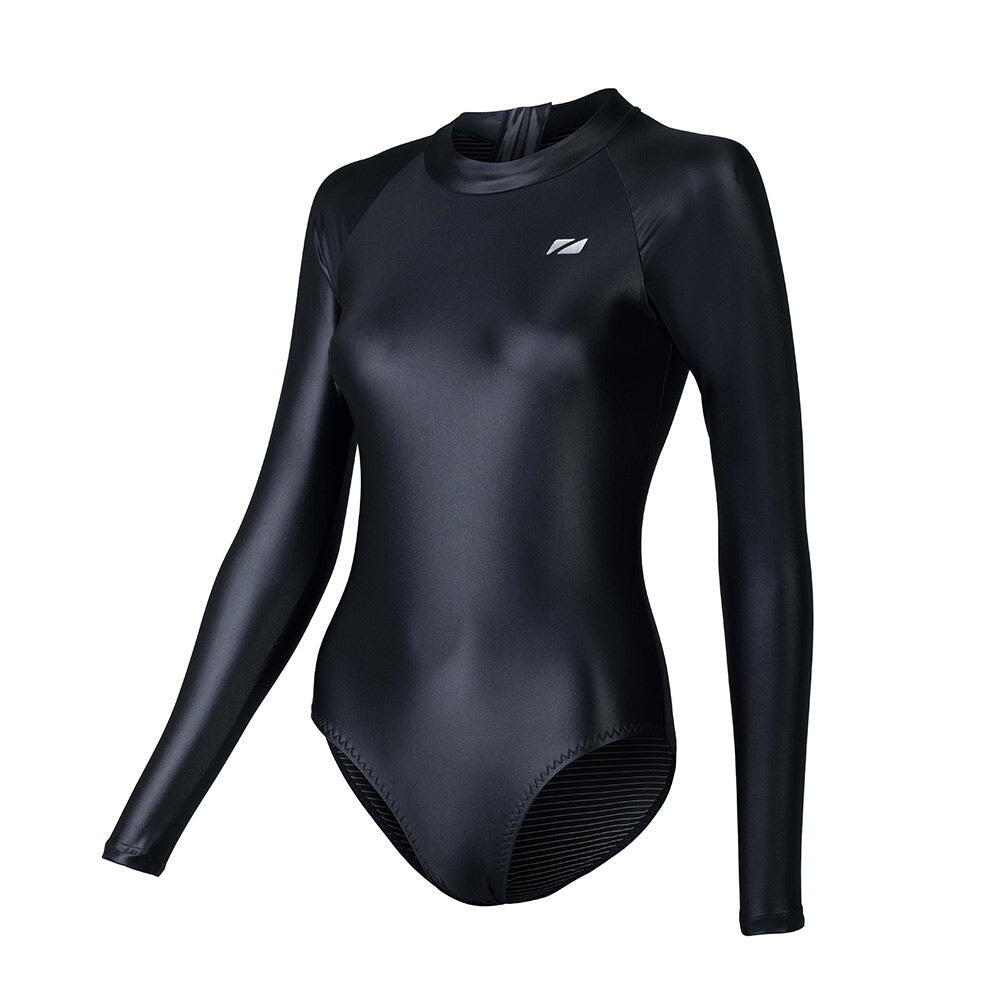 Strój pływacki jednoczęściowy damski ZONE3 OWS Ti+ Thermal High Neck LS