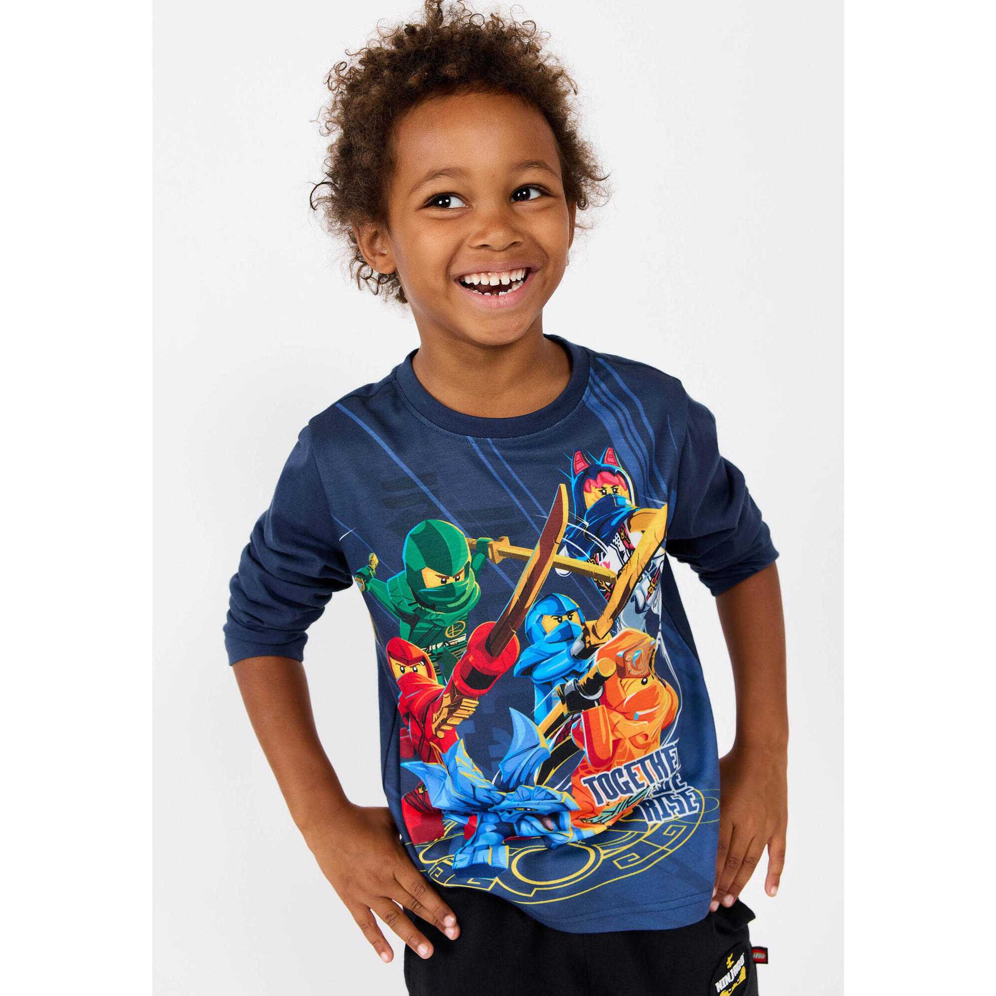 LEGO NINJAGO koszulka dziecięca Tano 701  długi rękaw  granatowa.