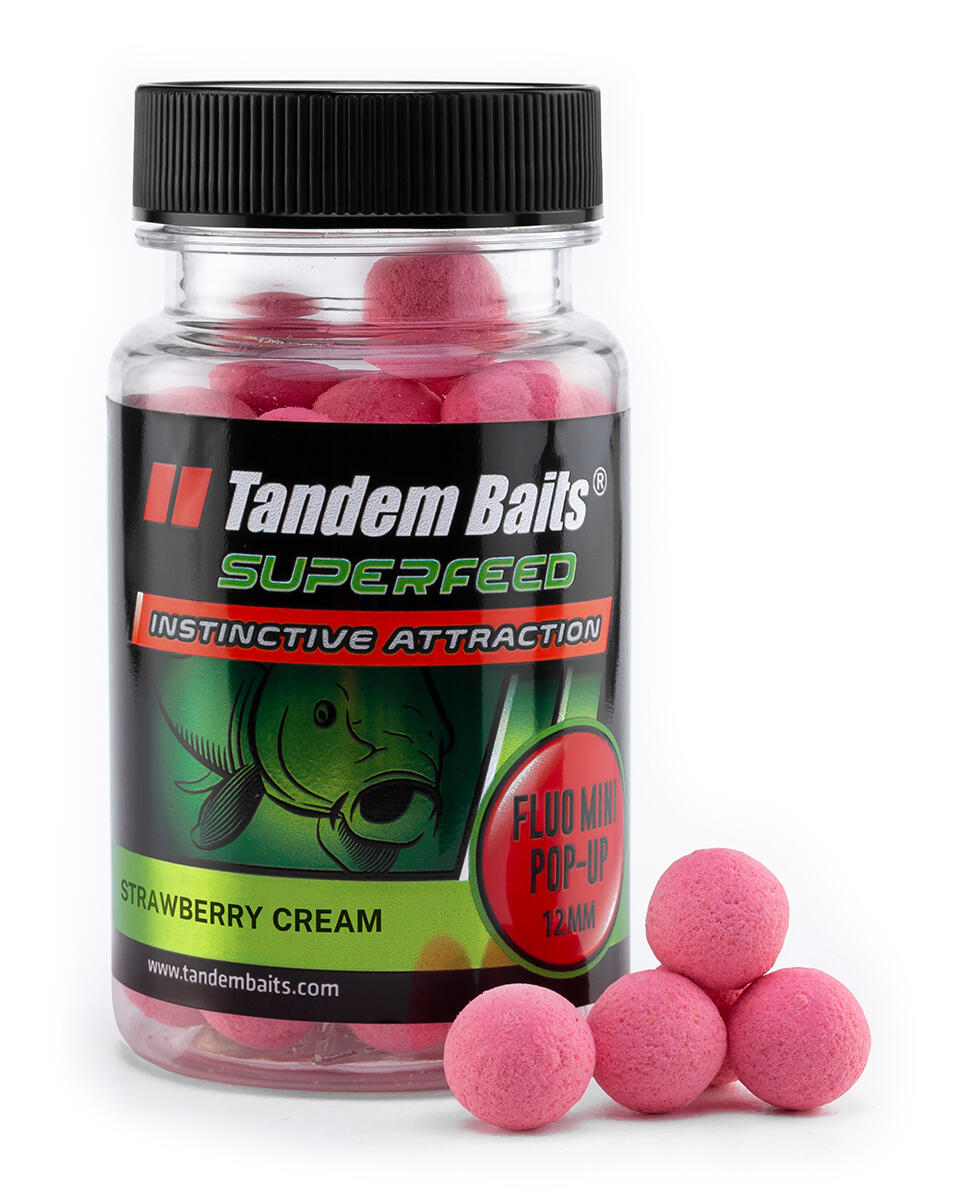 Mini kulki pływające SuperFeed Fluo Pop-Up 12mm/30g Strawberry Cream
