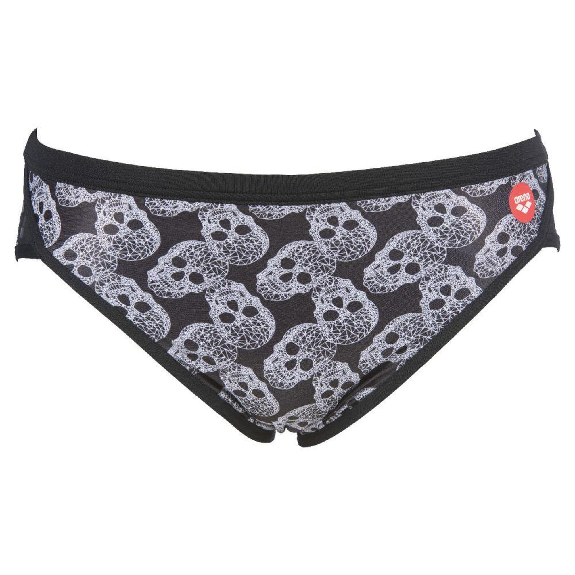 Kąpielówki slipy męskie na basen Arena Crazy Pop Skulls Brief
