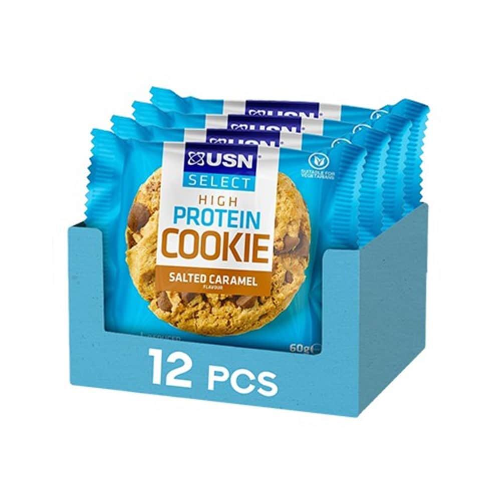 USN Select Cookie (12x60g) Salted Caramel - Żywność funkcjonalna