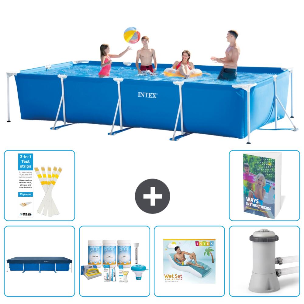 INTEX Basen ze stelażem Prostokątny - 450x220x84 cm - 7-częściowy S172