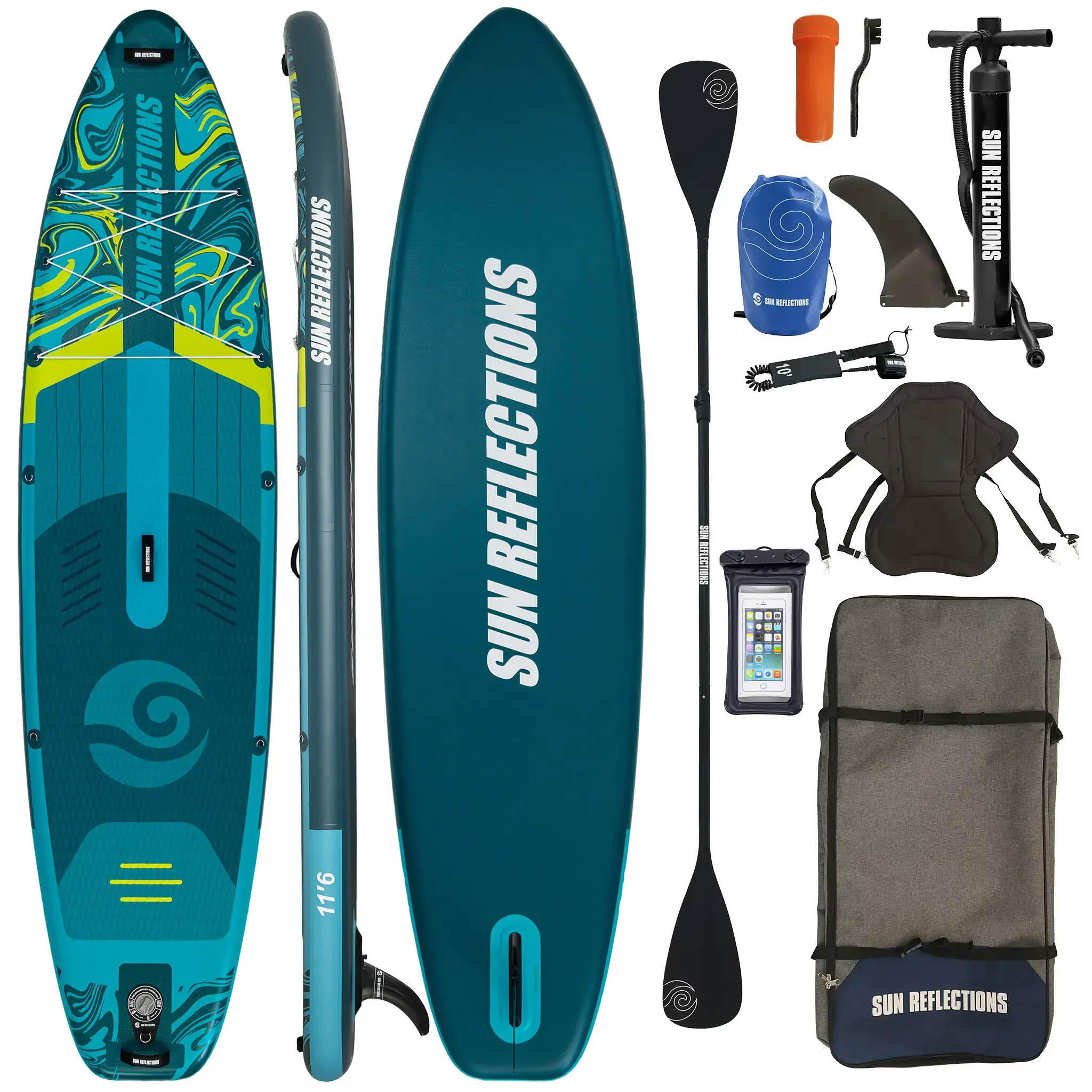 Deska Sup Pompowana Sun Reflections L 11'6 Combo Emerald Drift