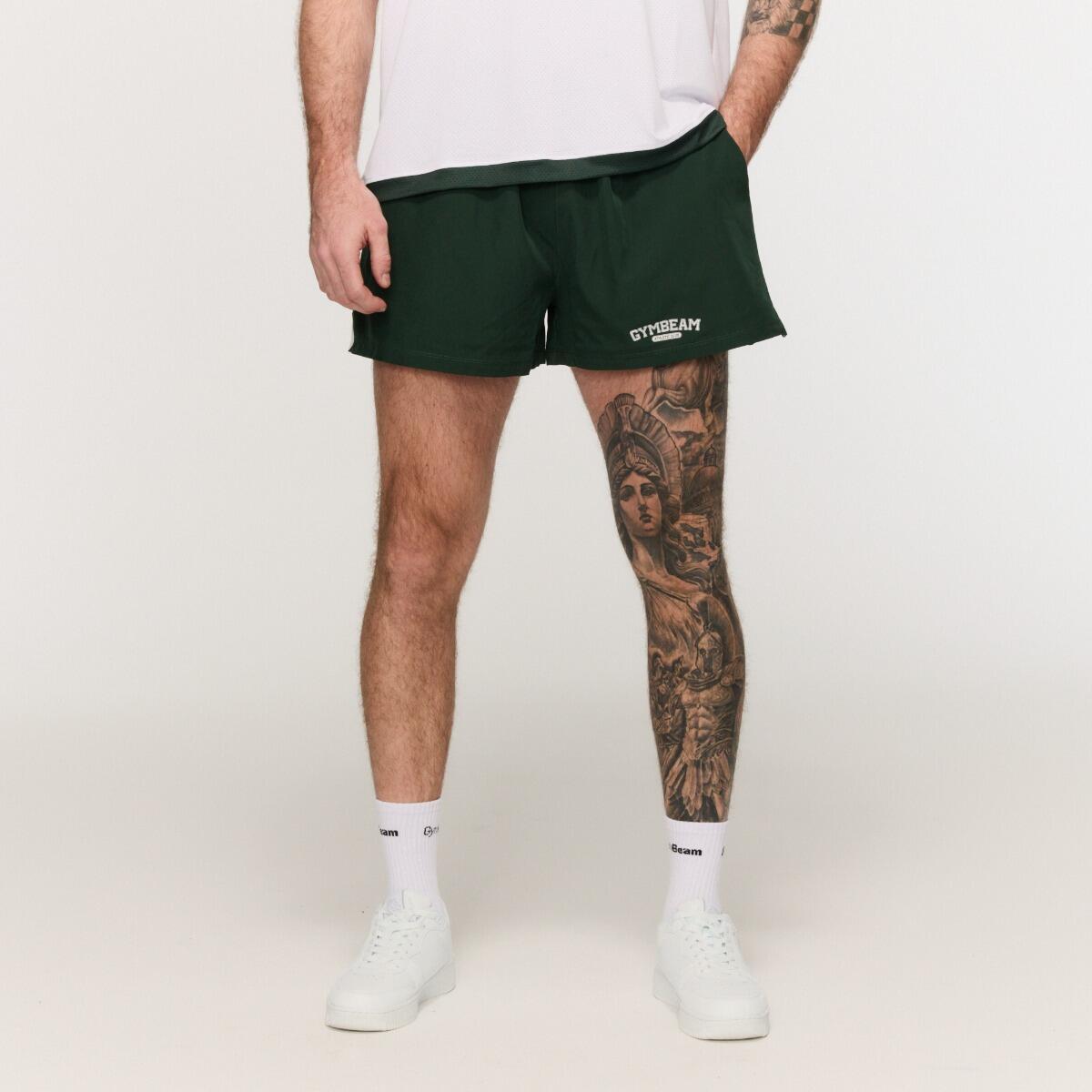 Szorty męskie fitness oversize zielone Varsity