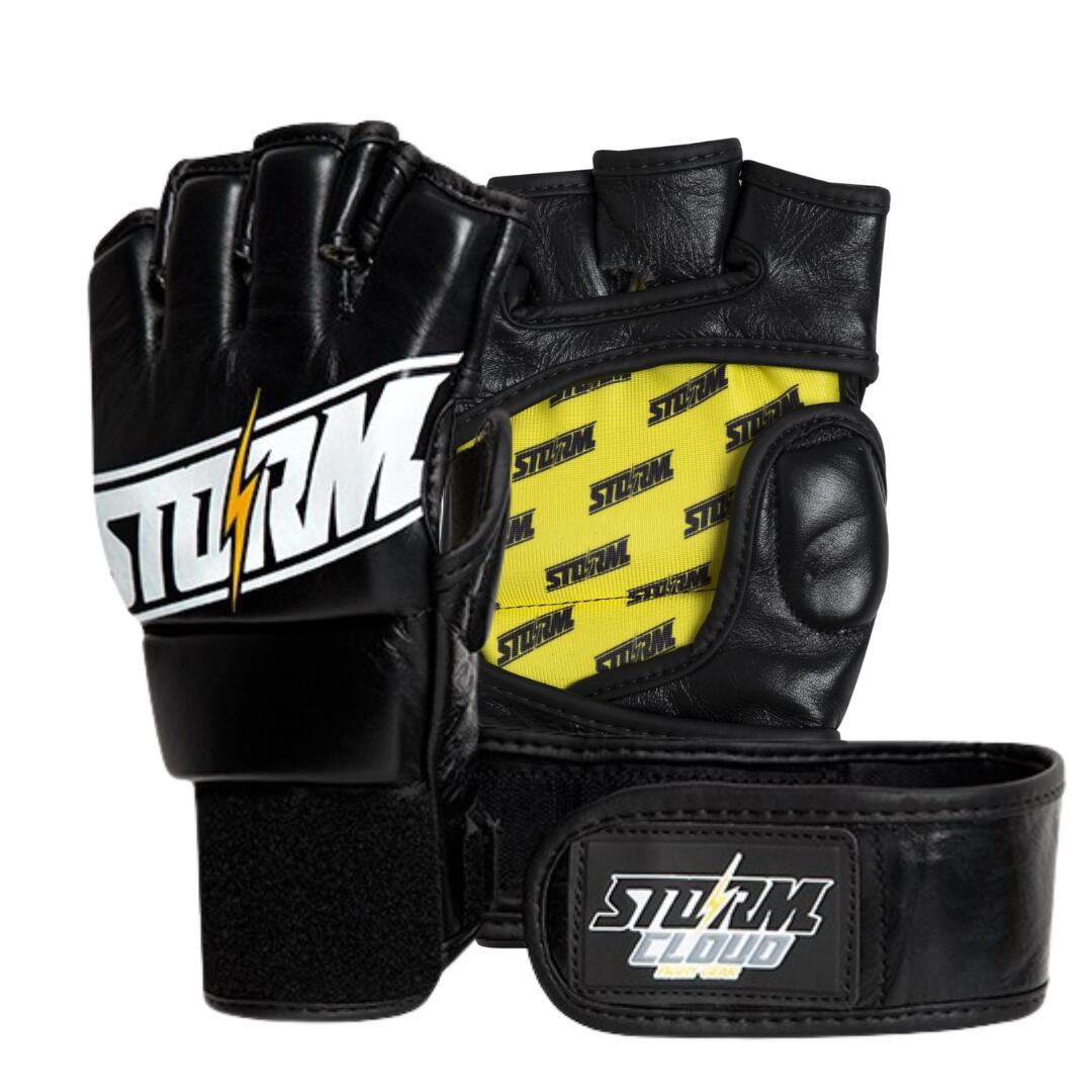 Rękawice MMA StormCloud Tempest Czarne/Żółte 4oz XL