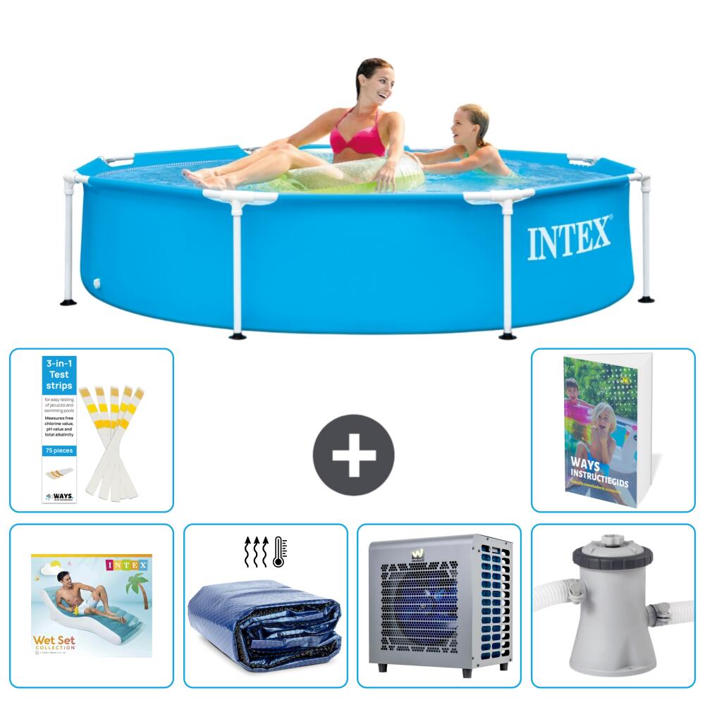INTEX Basen ze stelażem Okrągły - 244x51 cm - 7-częściowy S112