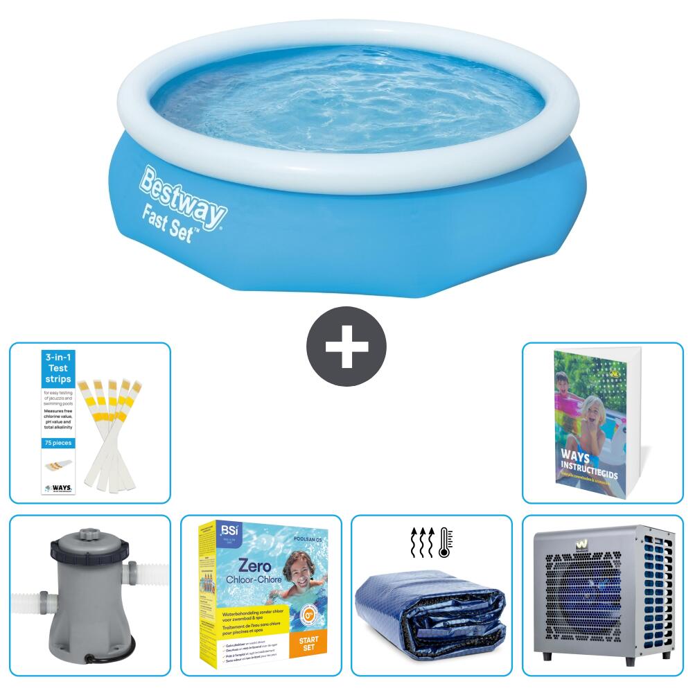 BESTWAY Basen Fast Set Okrągły - 305x76 cm - 7-częściowy S331