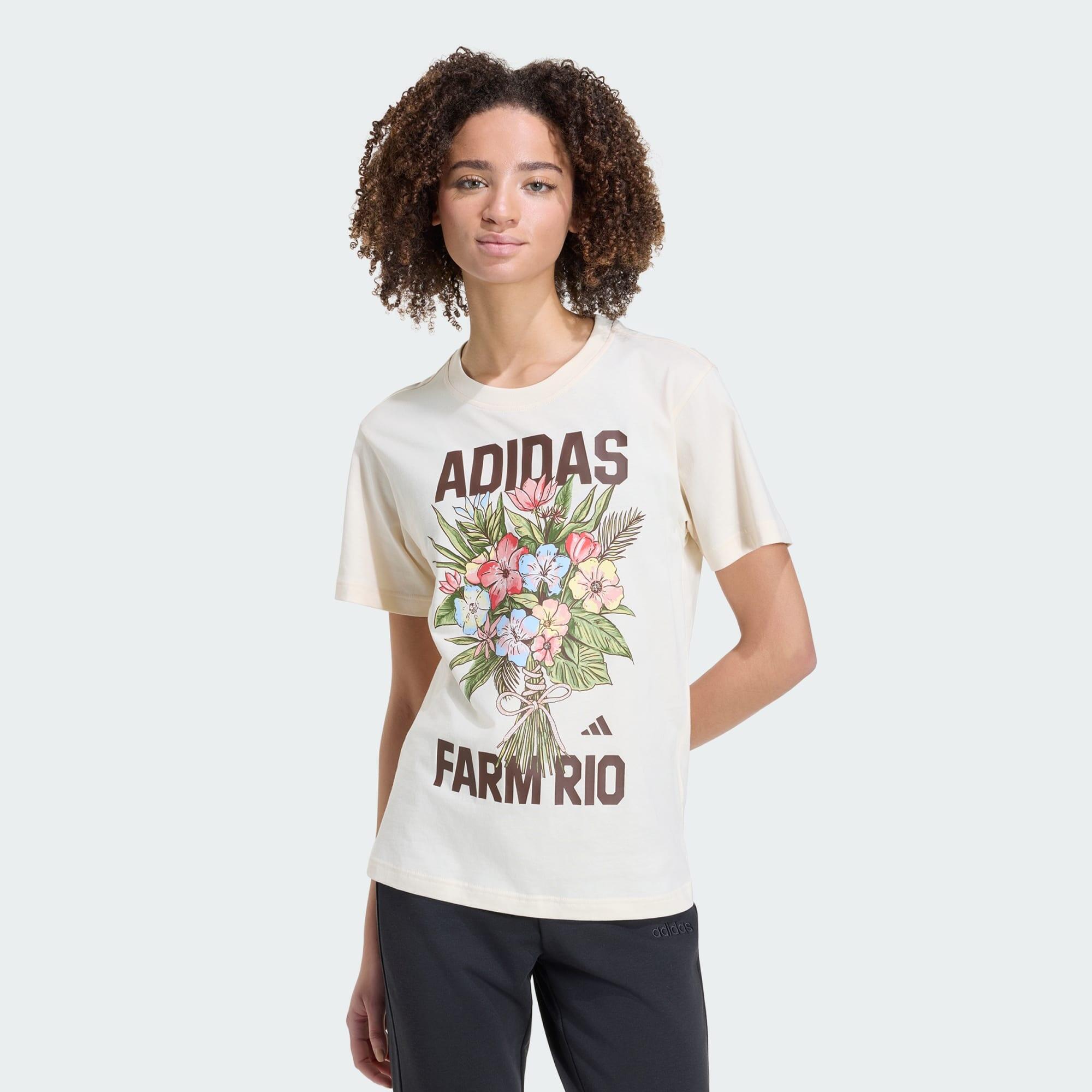 KOSZULKA Z GRAFIKĄ ADIDAS x FARM RIO