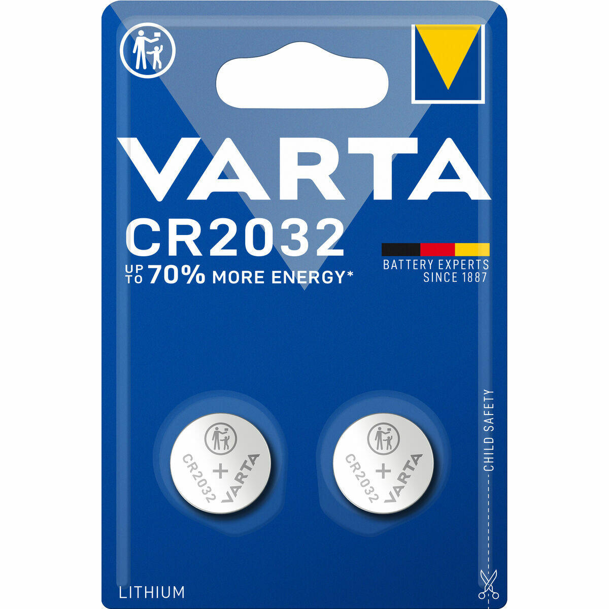 Litowe Baterie Guzikowe Varta CR 2032 2 Sztuk
