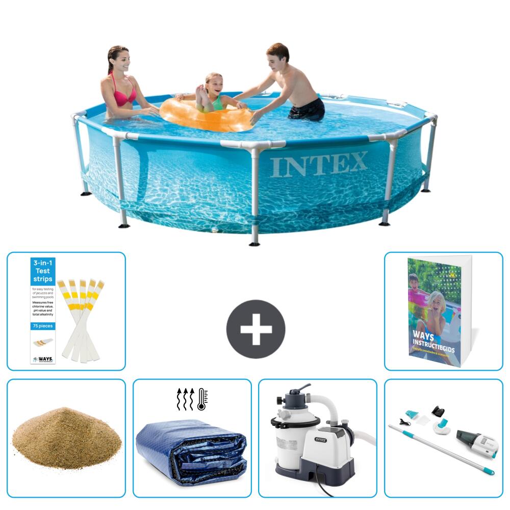 INTEX Basen ze stelażem Okrągły - 305x76 cm - 7-częściowy S89