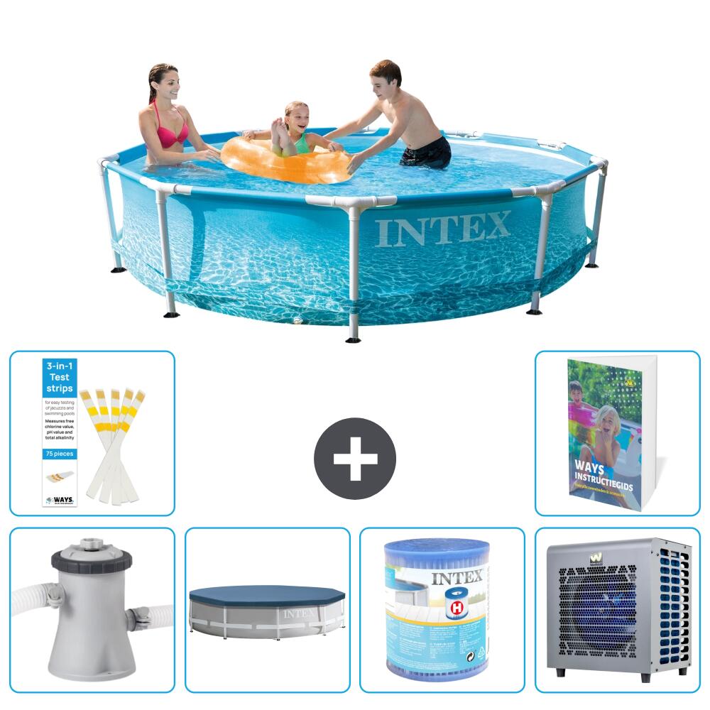 INTEX Basen ze stelażem Okrągły - 305x76 cm - 7-częściowy S203