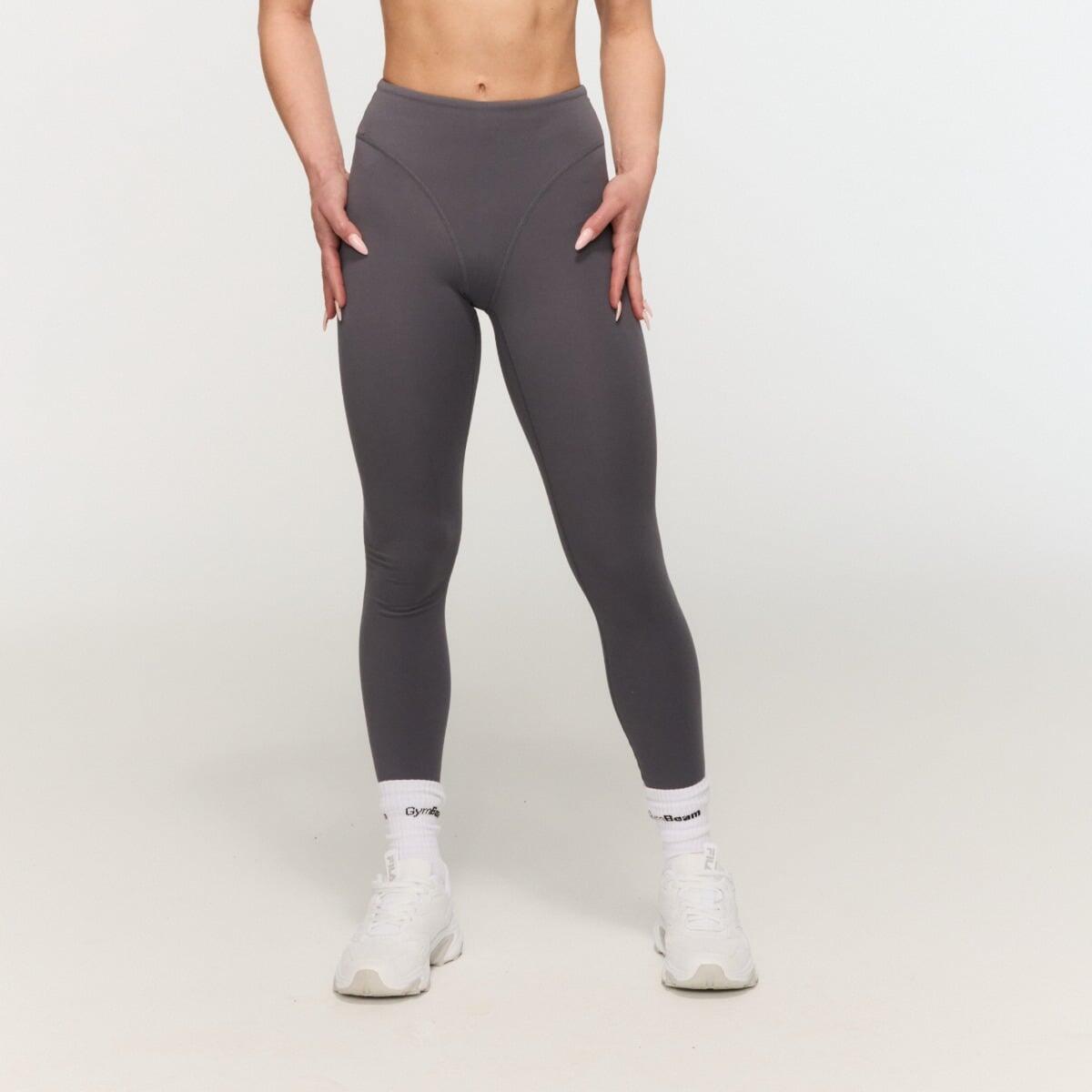 Legginsy damskie fitness z wysokim stanem szare Fierce