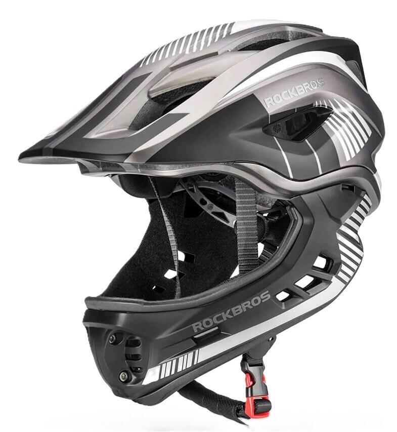 Kask dziecięcy z odpinaną osłoną podbródka FULL FACE off-road Rockbros