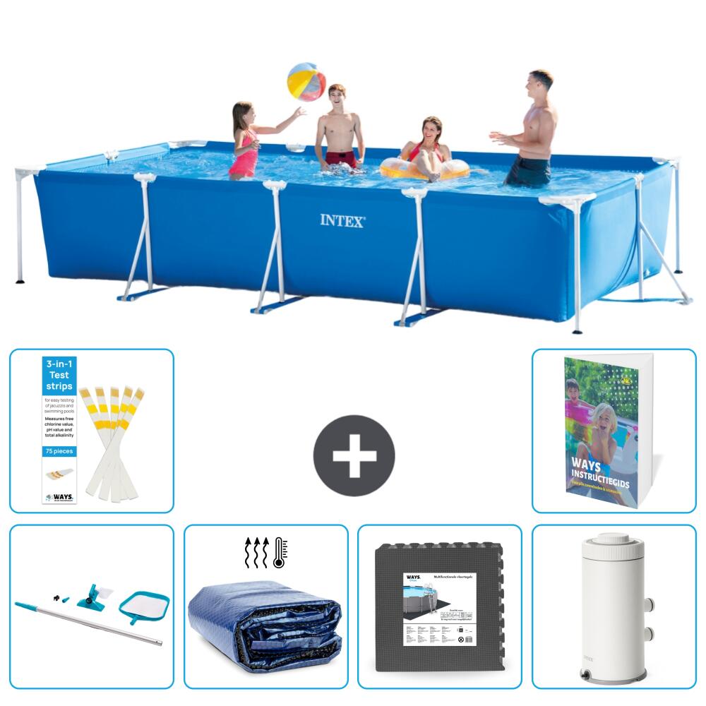 INTEX Basen ze stelażem Prostokątny - 450x220x84 cm - 7-częściowy S43