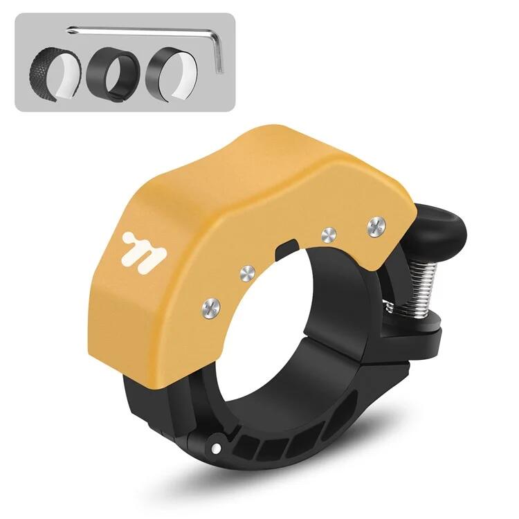 Dzwonek rowerowy szosowy z aluminium - Czarny+Żółty