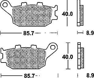 TRW MCB634SH Sintered Brake Pads dla Motocykli