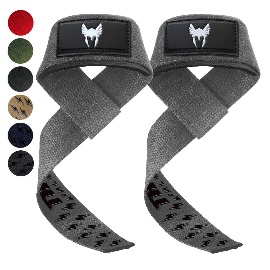 Paski do podnoszenia ciężarów Thor Athletics Extra Grip Szary