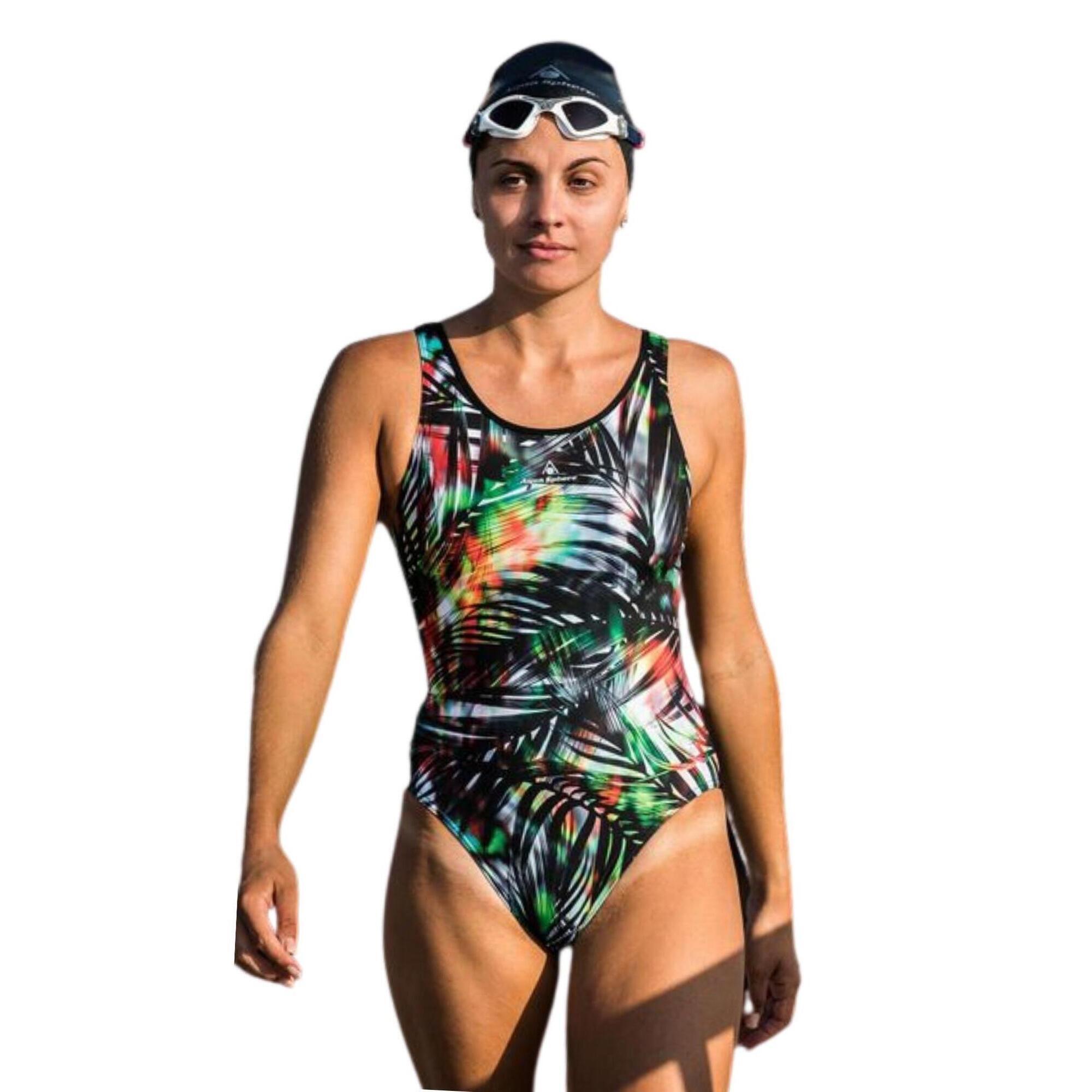 Strój Kąpielowy Aqua Sphere Miami – Czarny/Wielokolorowy – Rozmiar 32