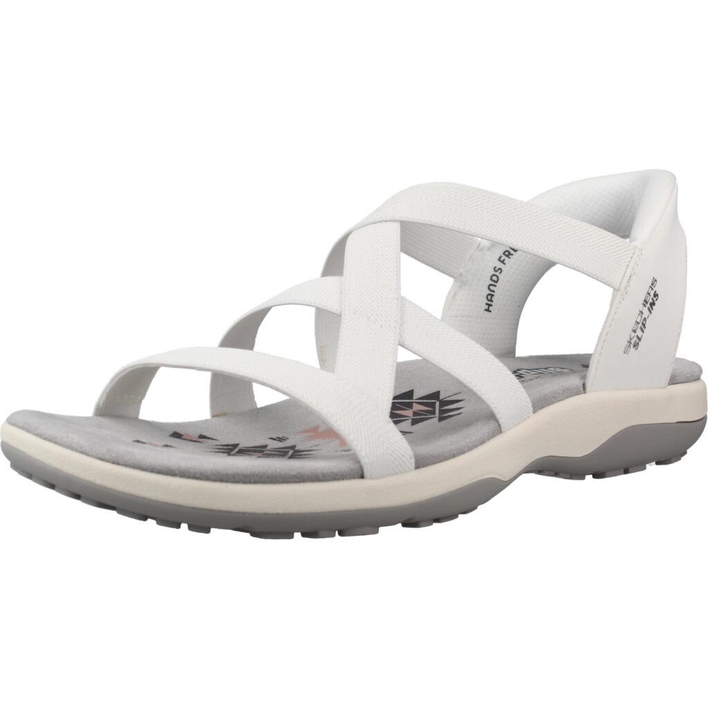Sandały SKECHERS REGGAE SLIM STRETCH FLEX Biały