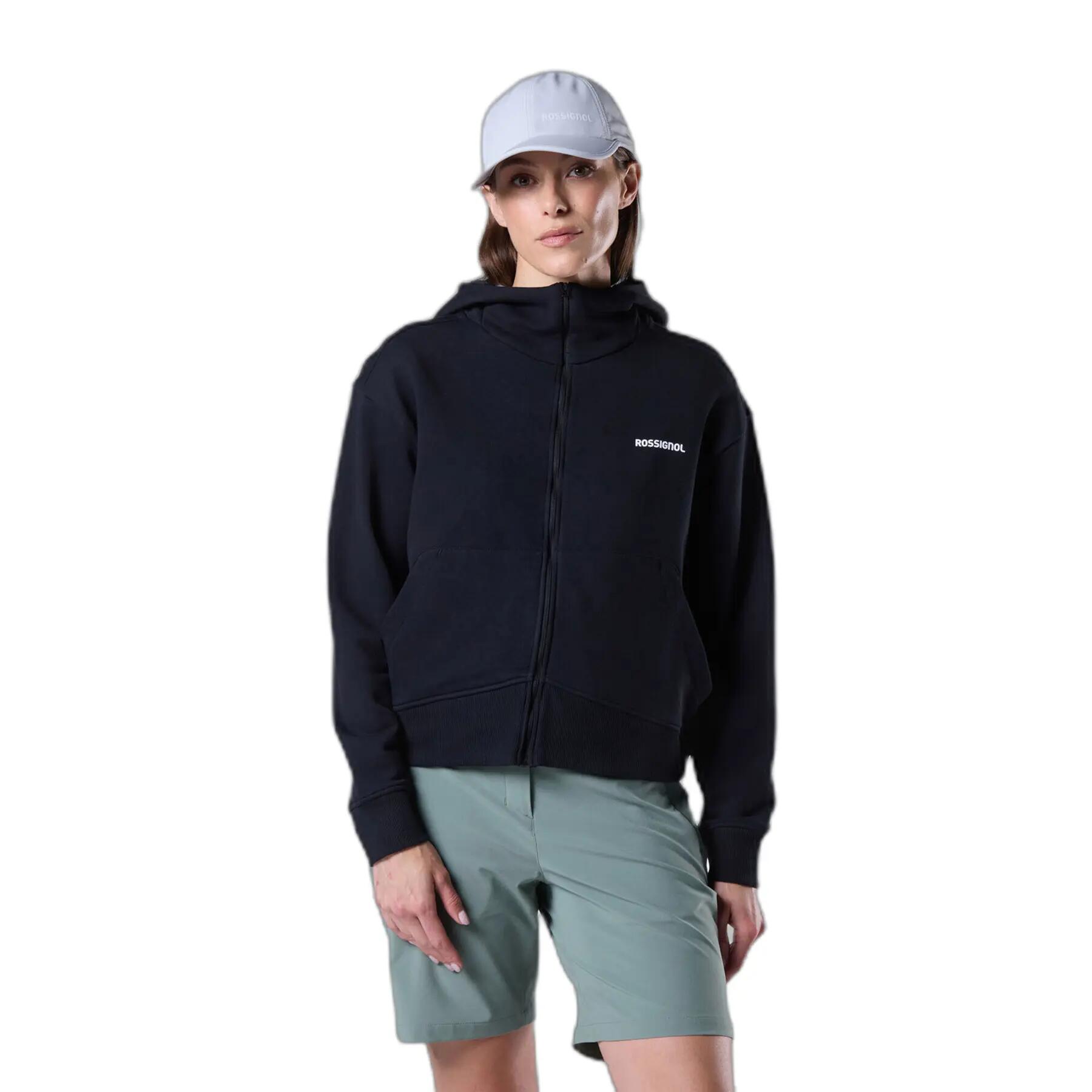 Damska bluza z kapturem full zip Rossignol Logo