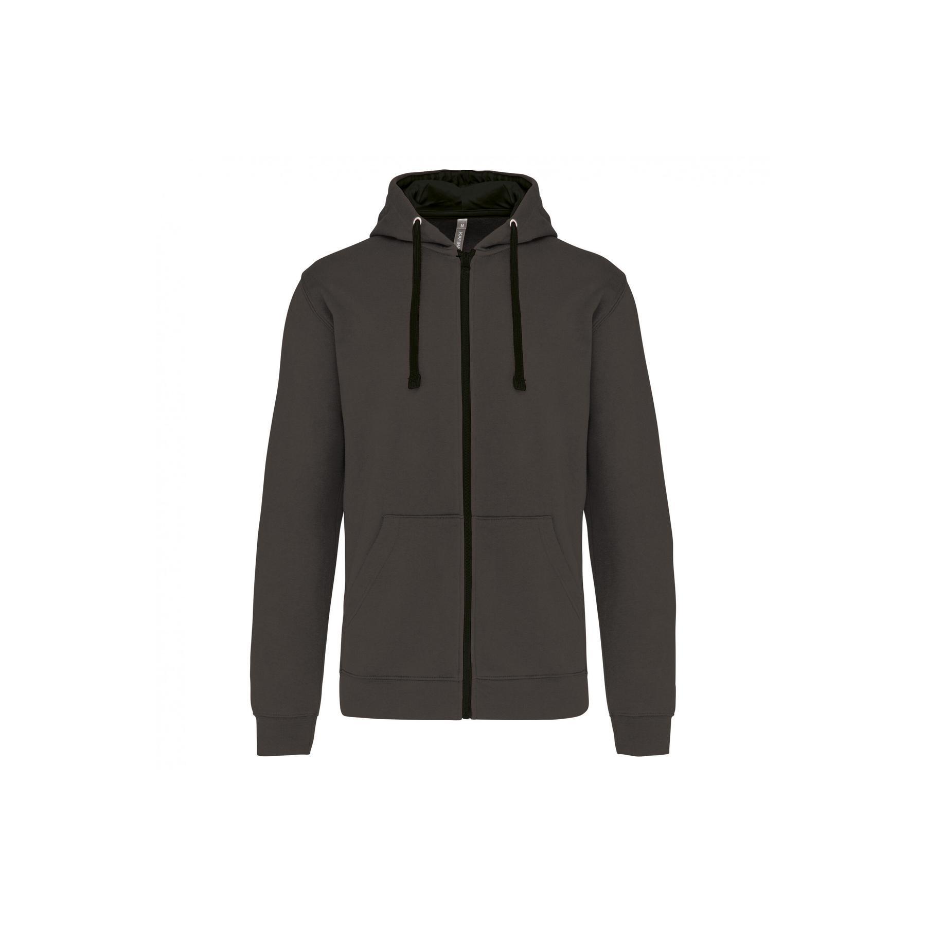 Bluza z kapturem z kontrastowym zamkiem błyskawicznym Kariban