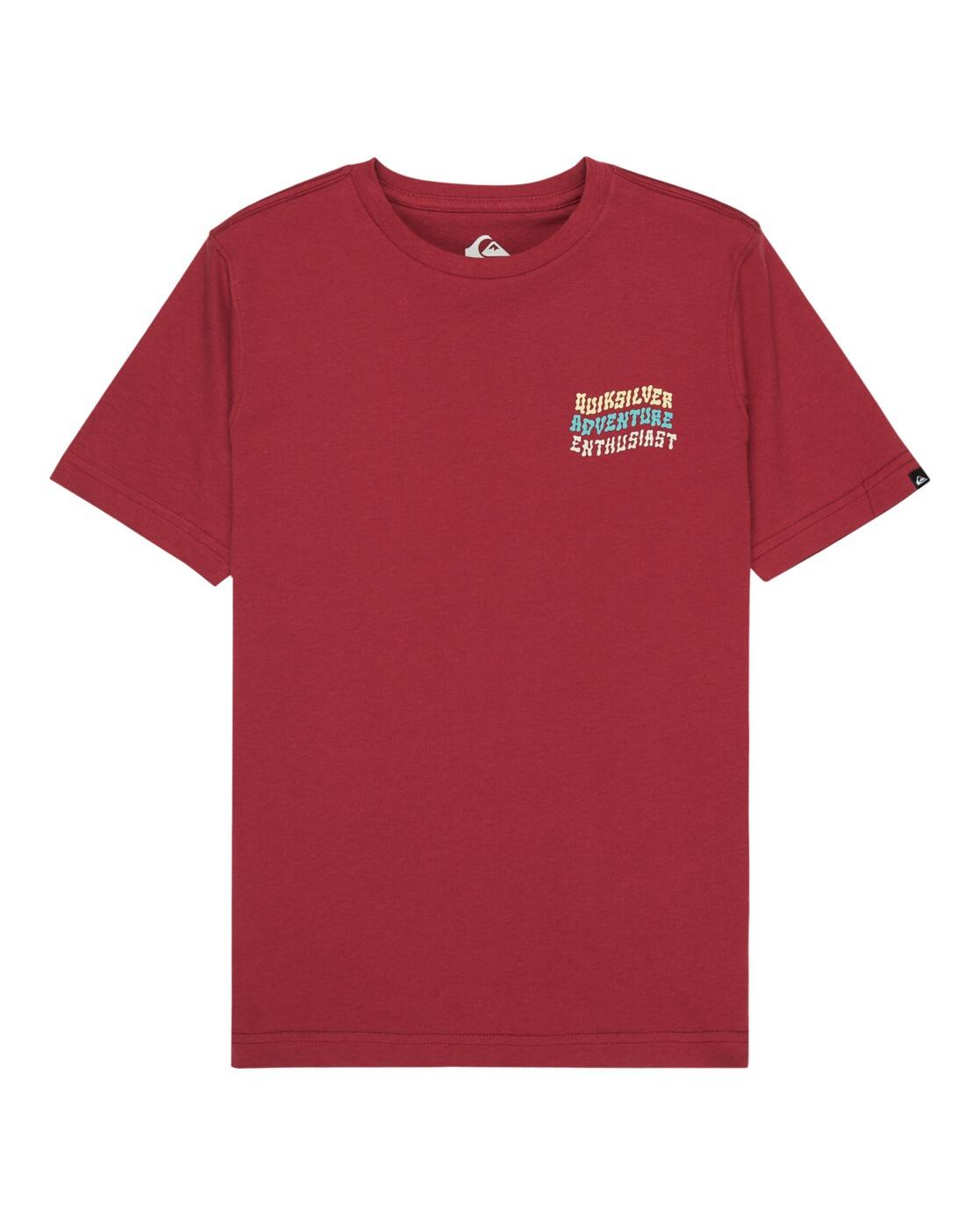 T-Shirt Quiksilver Krótki Rękaw Czerwony Chłopiec