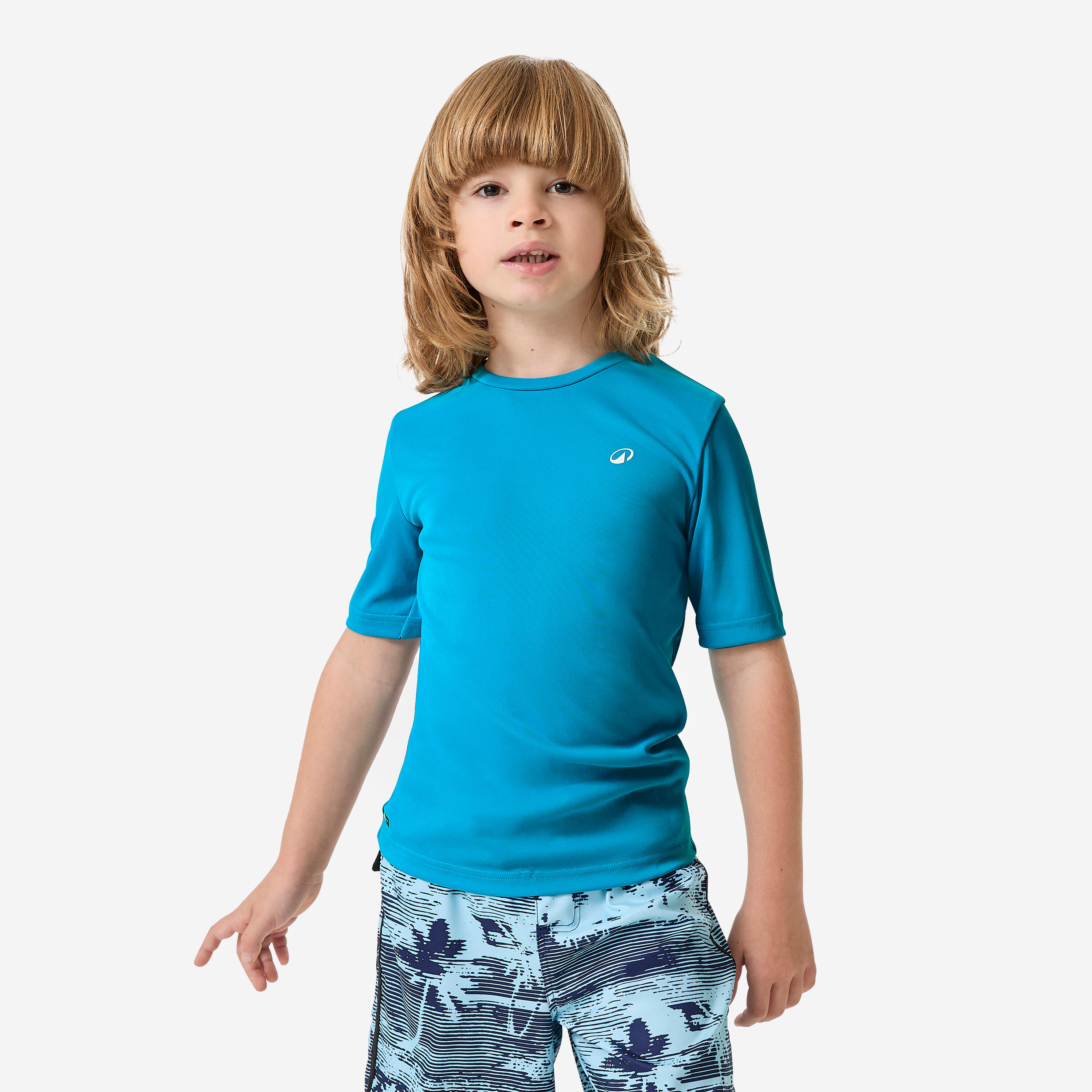 Koszulka UV surfingowa dla dzieci Decathlon Water T-shirt 100 krótki rękaw