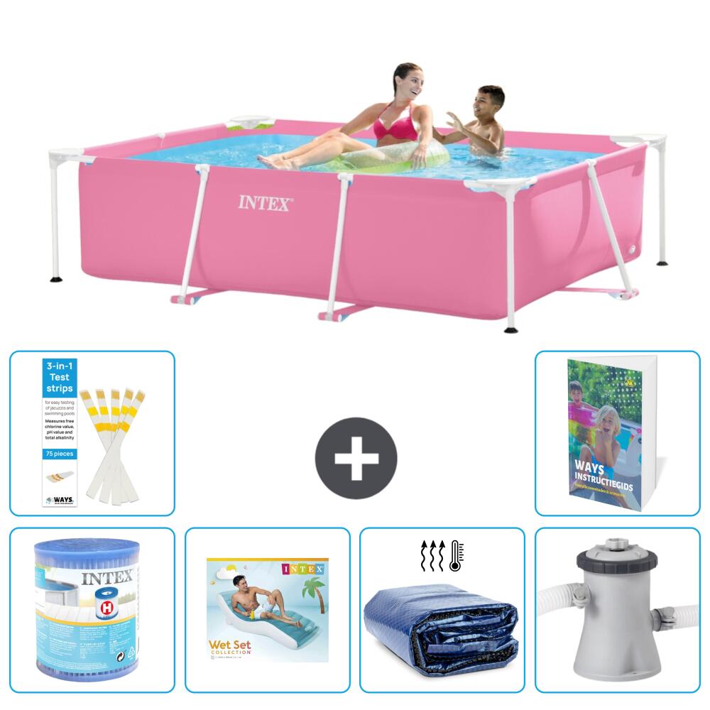 INTEX Basen ze stelażem Prostokątny - 220x150x60 cm - 7-częściowy S173