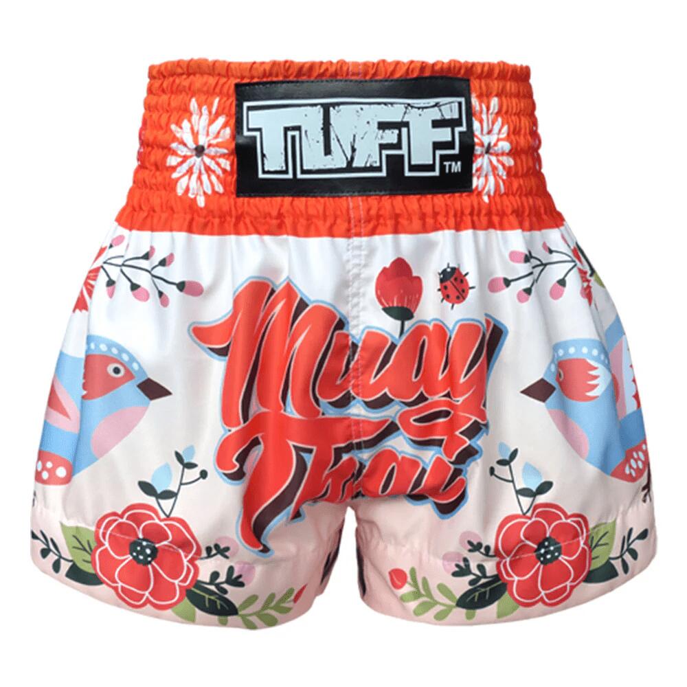 Spodenki treningowe TUFF Orange Pastel Birds Pattern