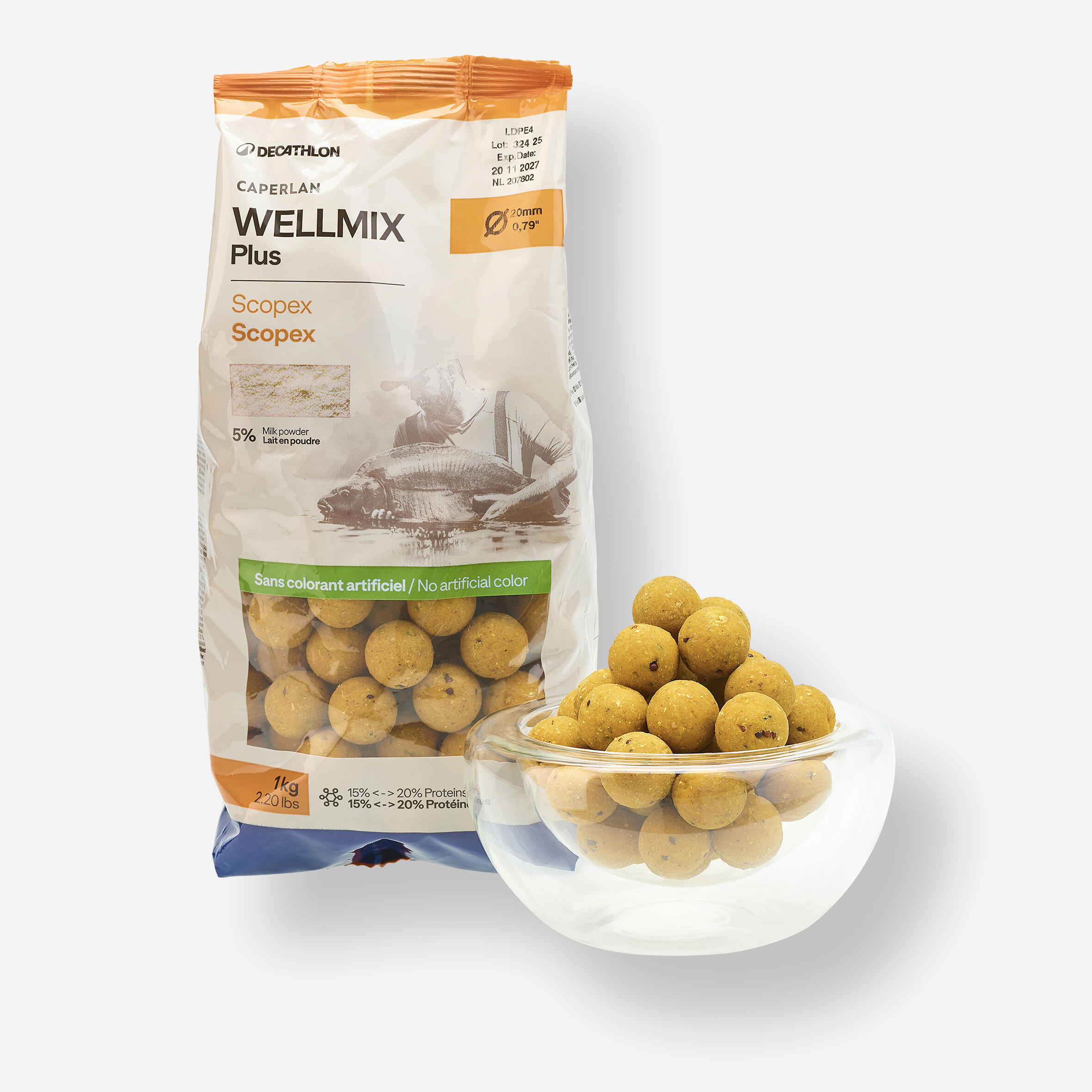 Kulki proteinowe Caperlan Wellmix Plus 20 mm 1 kg scopex