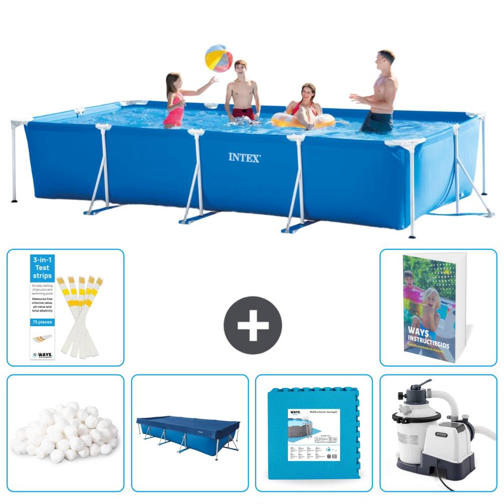 INTEX Basen ze stelażem Prostokątny - 450x220x84 cm - 7-częściowy S159