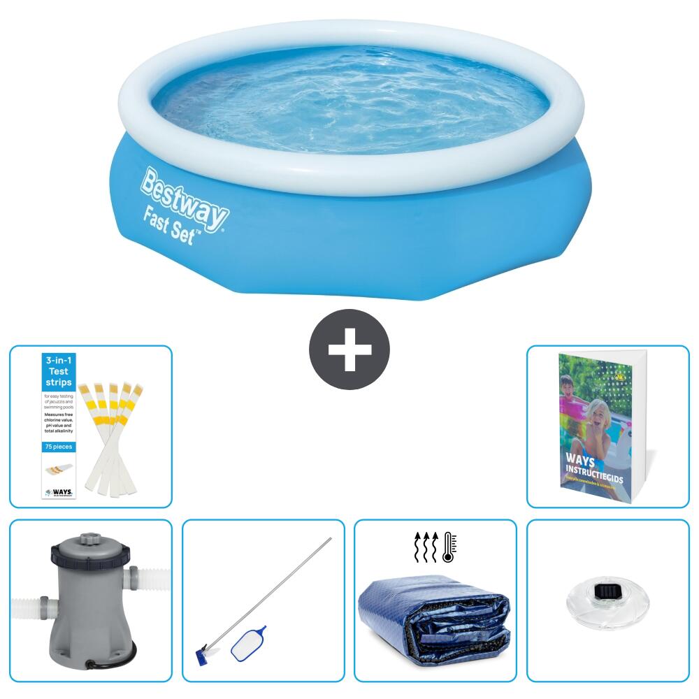 BESTWAY Basen Fast Set Okrągły - 305x76 cm - 7-częściowy S305