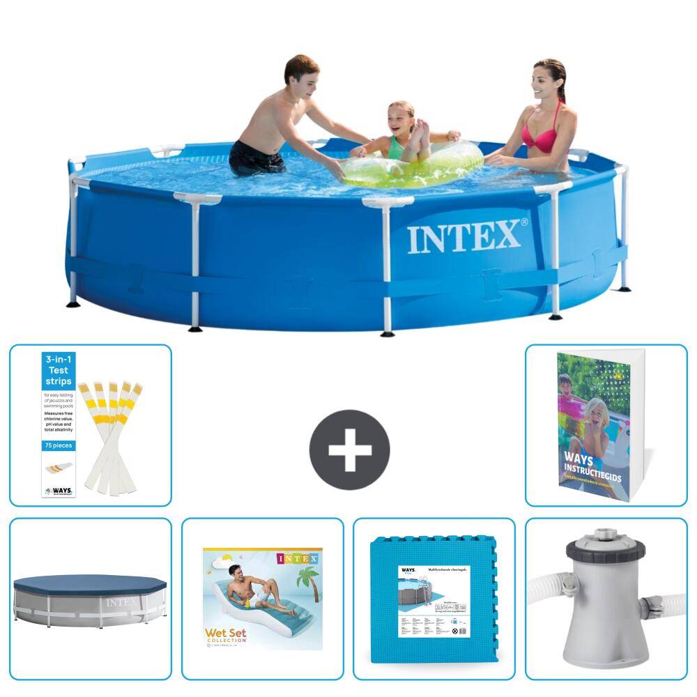 INTEX Basen ze stelażem Okrągły - 305x76 cm - 7-częściowy S129