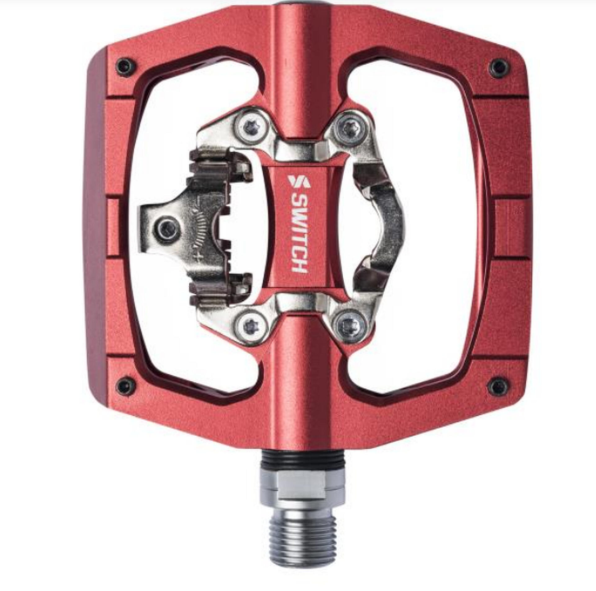 Pedał rowerowy MTB SWITCH NO FOOT, czerwony