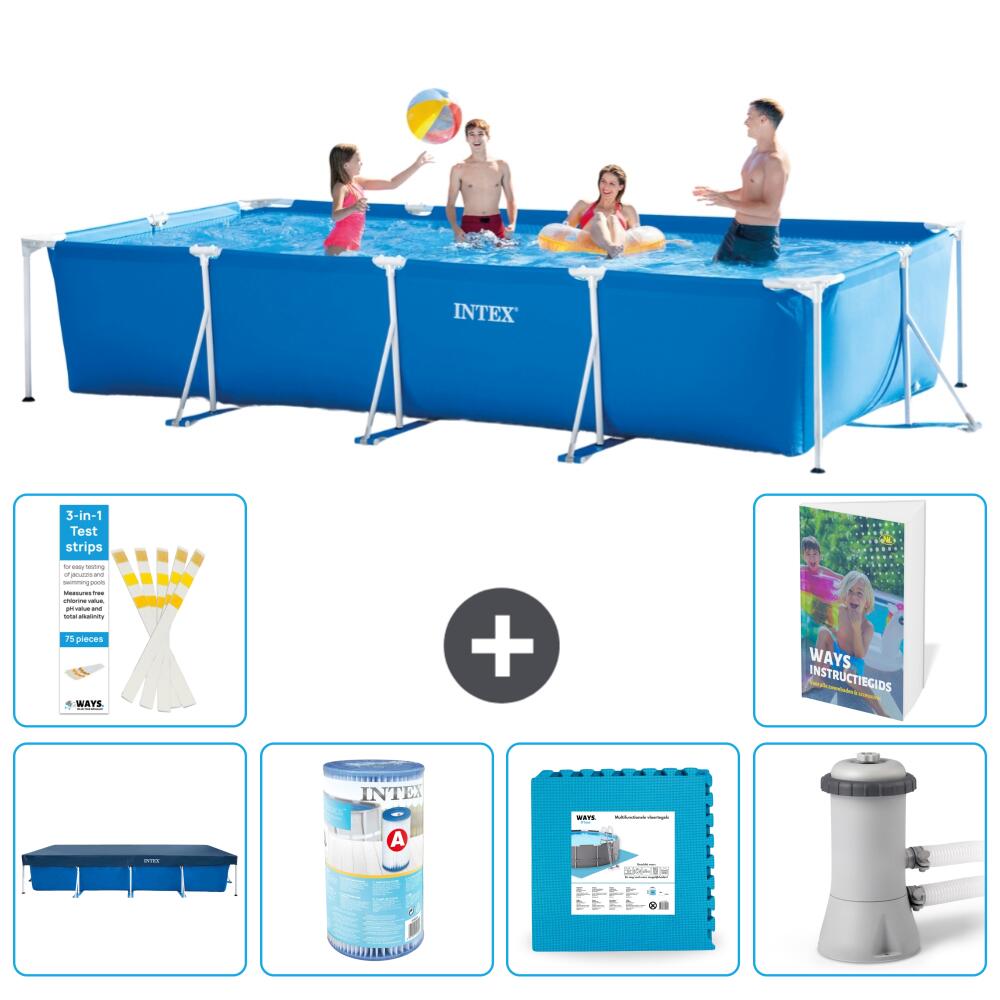 INTEX Basen ze stelażem Prostokątny - 450x220x84 cm - 7-częściowy S146