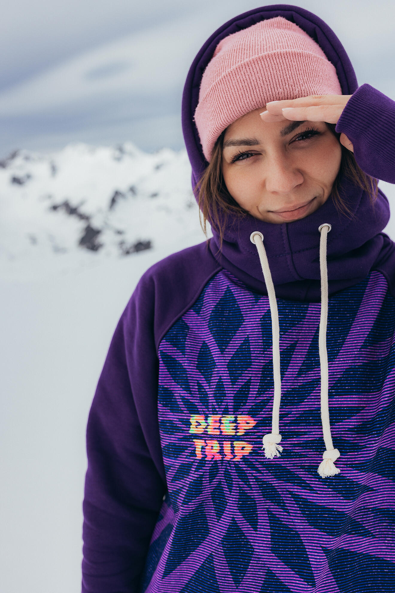 Bluza outdoorowa z kapturem damska DEEP TRIP Mood softshell