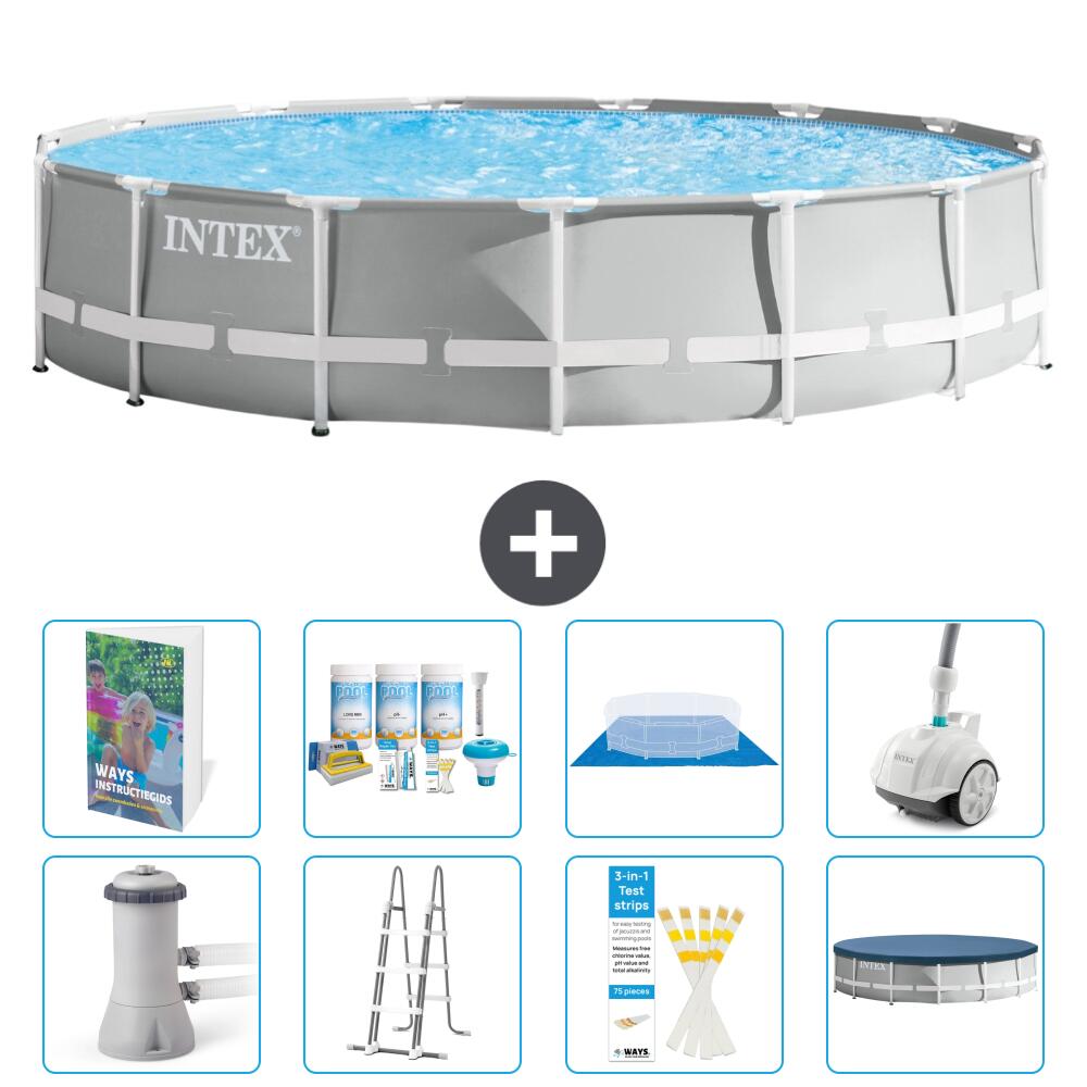 INTEX Basen Prism Frame Okrągły - 457x107 cm - 9-częściowy S658