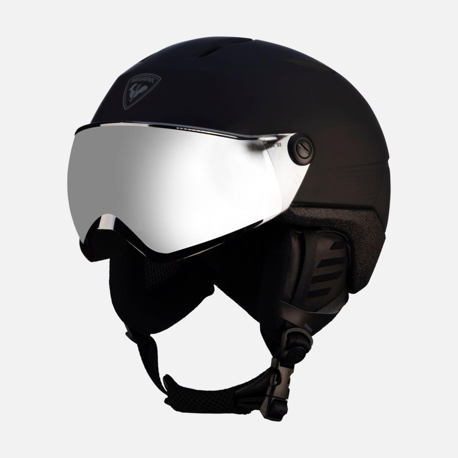 Sporty zimowe Kaski Rossignol Fit Visor Impacts Kask Narciarski - M-L - Czarny
