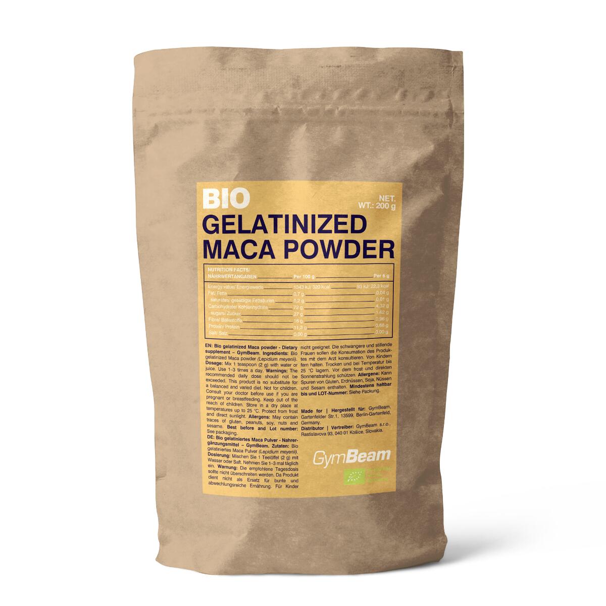 Maca BIO proszek żelatynizowana 200 g