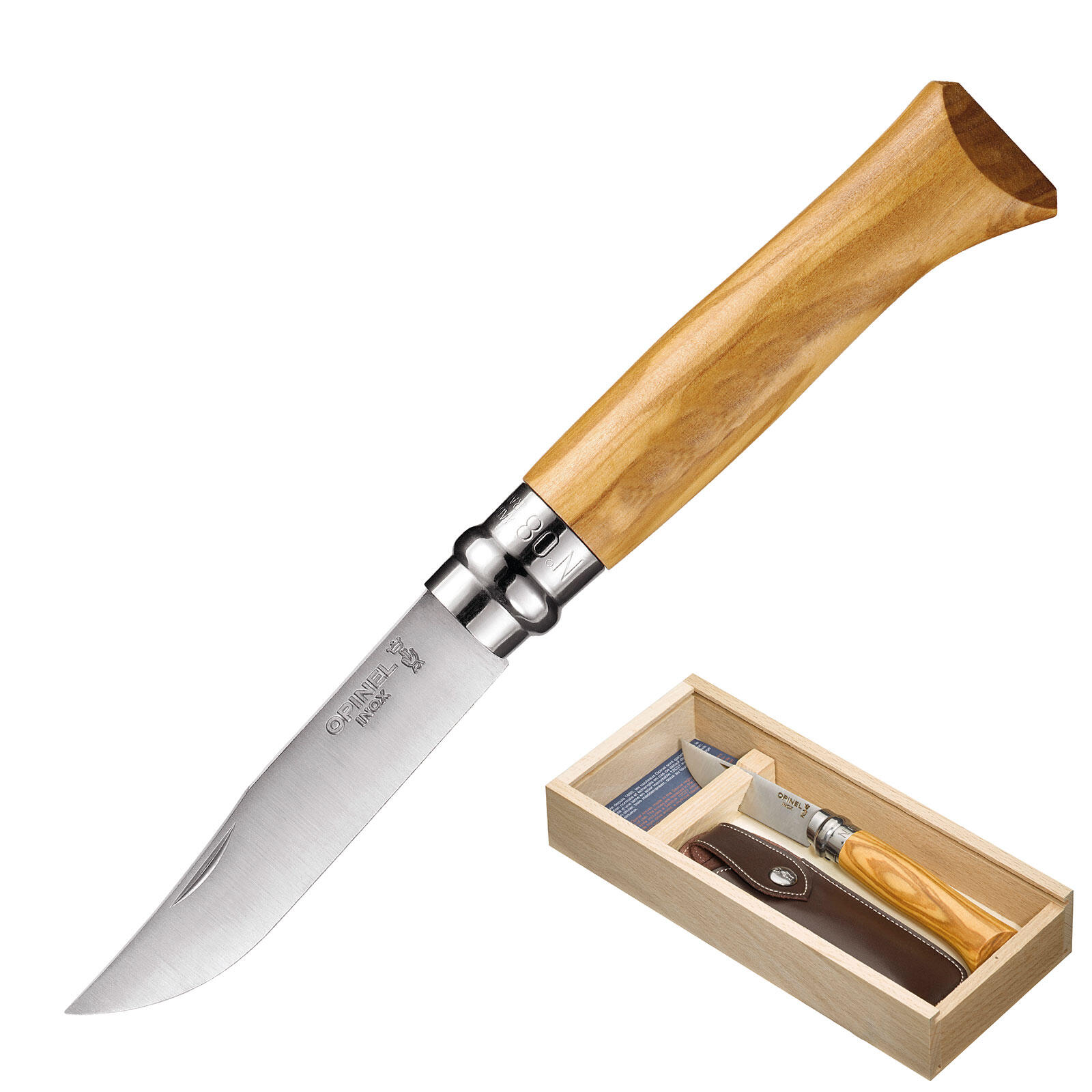 Nóż składany Lux Olive nierdzewny No.08 z etui