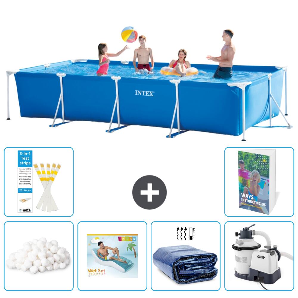 INTEX Basen ze stelażem Prostokątny - 450x220x84 cm - 7-częściowy S5