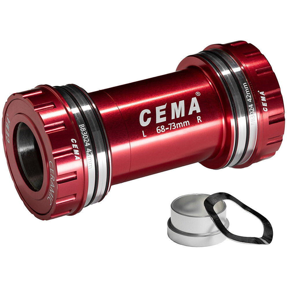 Cema Suport BB30 Interlock czerwony - 68/73 mm, 42 mm wnętrze