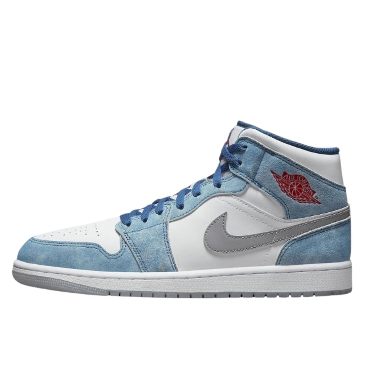 Buty do chodzenia dla dorosłych Air Jordan 1 Mid French Blue Fire Red